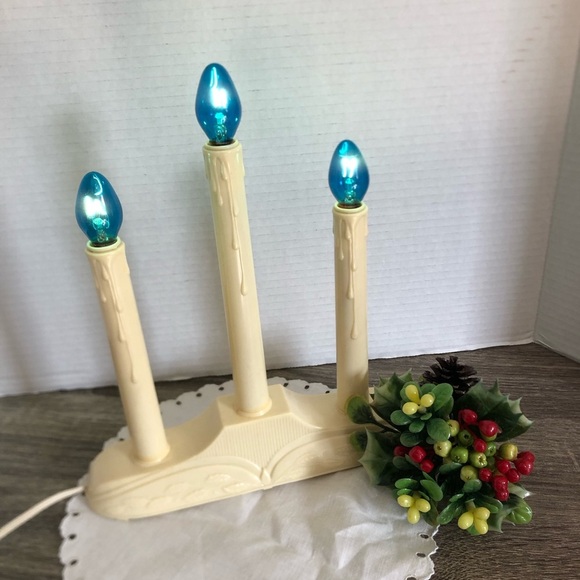 Vtg Electric Three Candle Holiday Decor - Picture 2 of 9